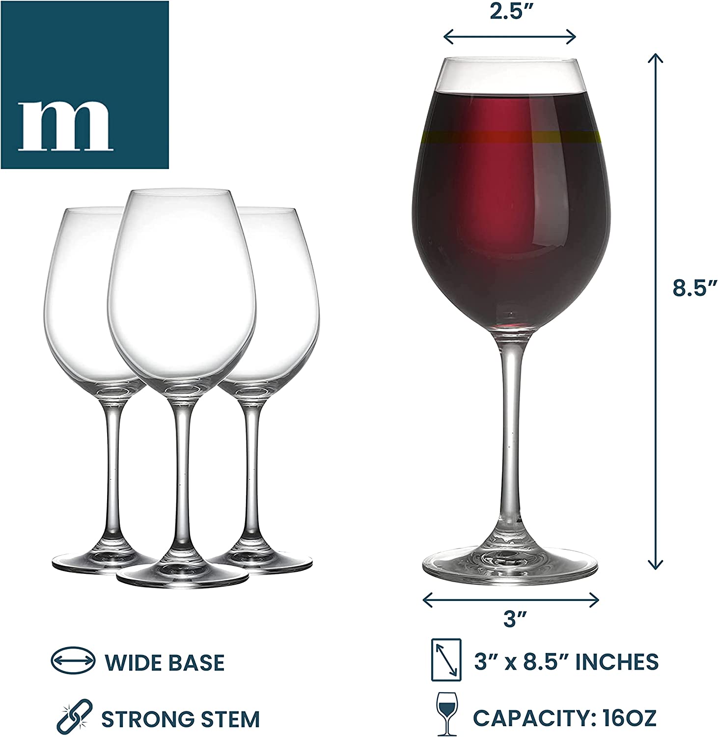Stemmed Wine Glasses (24 Count Case Pack) – Modvera