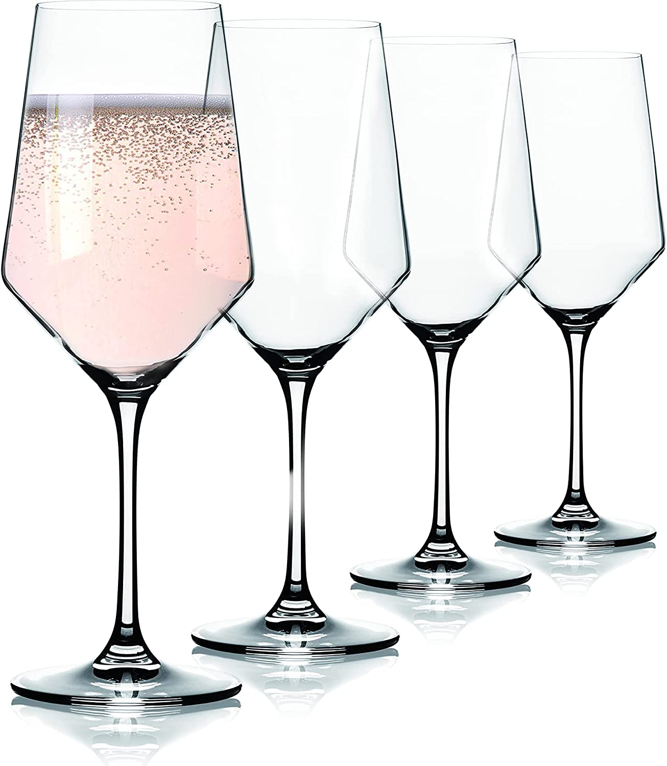 Wine Glasses Set of 4 – 18oz Elegant Wine Glass Gift Set – Modern Long Stem  Crystal Wine Glasses for…See more Wine Glasses Set of 4 – 18oz Elegant